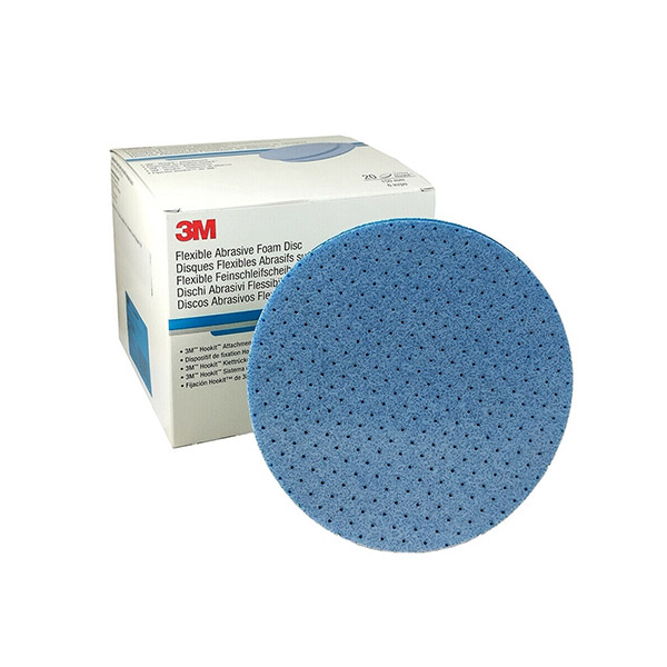 3m 150mm Wet/Dry Flexible Abrasive Blue Foam Abrasive Disc 33541 Box of 20 P1000 
